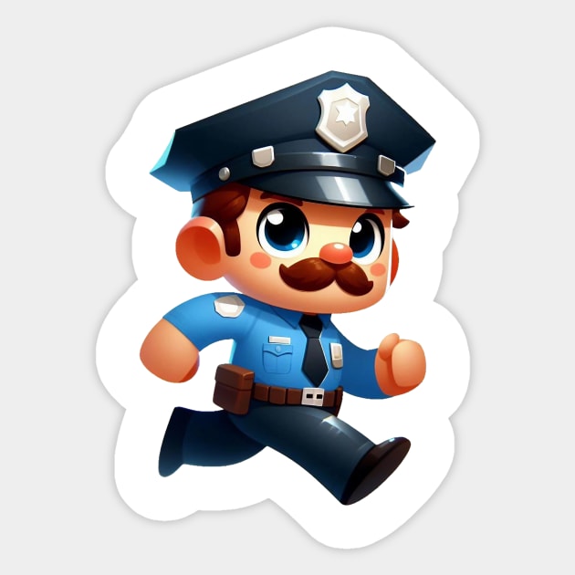 Cute Policeman Sticker by Dmytro